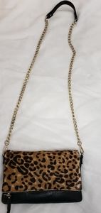 Faux leather side bag